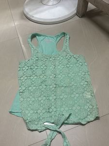 Mint Green Lace Tank Top