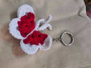 Handmade Crochet Butterfly Keychain