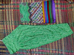 Green Printed Kurta Set