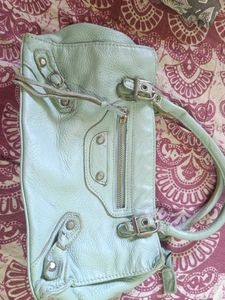 light green Balenciaga Le City Bag crafted