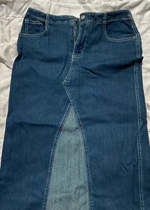 Y2K Denim Midi Skirt