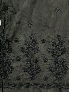 Embroidered Black Palazzos