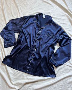 Midnight blue satin luxe Shirt