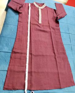 Maroon Kurta with Embellished Border