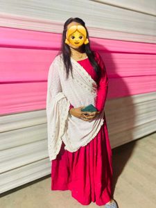 Beautiful Pink Chaniyacholi with Dupatta