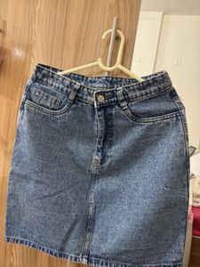 Classic Blue Denim Mini Skirt