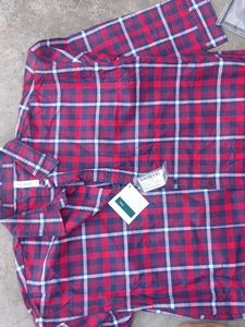 Red &amp; Blue Plaid Button-Up Shirt