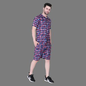 Men Check Printed Co-ord Set