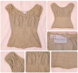 Chic Gingham Off-Shoulder Top