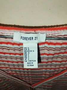 Striped Button-Down Crop Top