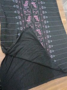 Black Graphic Print long kurti top
