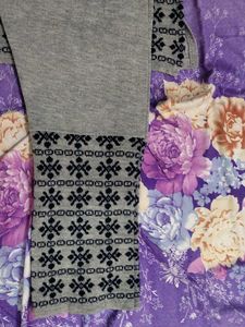 Stylish Grey Kurta with Leggings Set