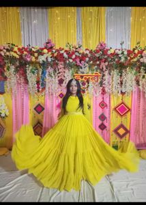 once worn Yellow Tiered Ethnic Go