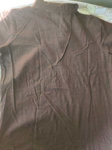 VINTAGE BROWN LINEN SHIRT