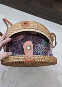 Rattan Round Bag - Summer Vibes