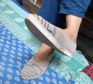 Comfortable Striped Ballerina Flats