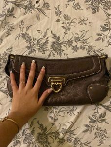 Lovecat Paris Vintage Brown Leather Shoulder Bag