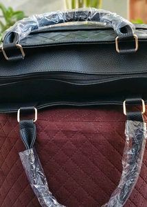 Stylish Woven Black Handbag