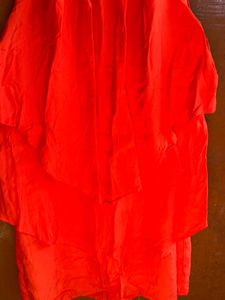 Bright Orange Tiered Dress