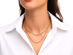 Gold Chain Collar Brooch with Triangle Design