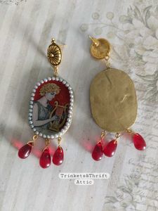 Handmade Medieval Vintage Style Drop Earrings