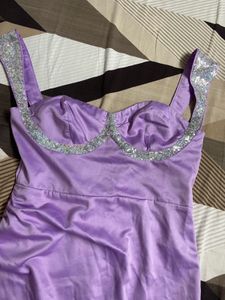 Sparkly Lavender Mini Dress