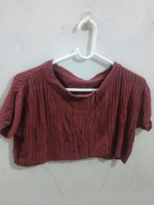 Cute Brown Cropped Top