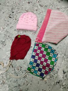 Bundle of Baby Girl Hats