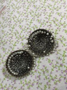 Exquisite Oxidised Jhumka Earrings