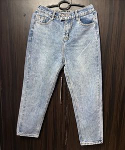 Light Wash Distressed Mom Jeans