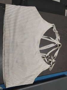 Striped Backless non paded bra