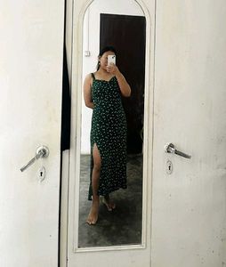 Green Floral Maxi Dress