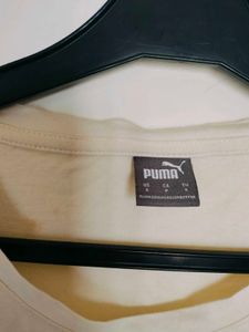 Puma Women's Cream Twist Hem T-Shirt