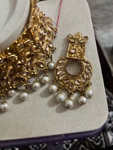 Elegant Gold Choker Necklace Set pack of 2 se