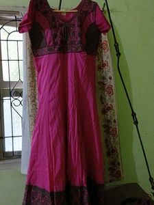 Pink Ethnic Anarkali Kurta