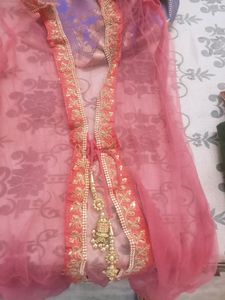 Pink Embroidered Indian Dress