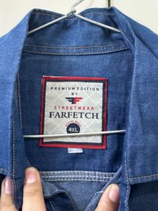 Men's Denim Blue Long Sleeve Shirt