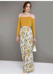 Mustard Ribbed Knit Top