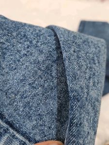 Washed Blue Cargo High Waist Jeans