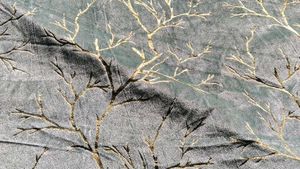 premium velvet leaf design door curtain