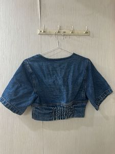 Stylish Denim Cropped Top