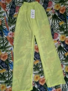 Yellow Wide Leg Lounge Pants