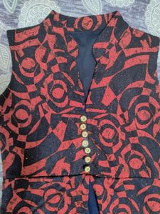 Stylish Red &amp; Navy gown