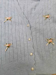 Korean Flora Knit Vest(New)
