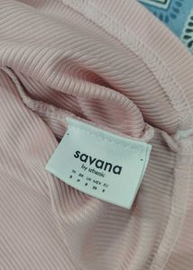 SAVANA fitted pink top