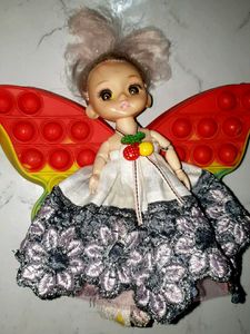 Doll with Butterfly Pop-It Toy pake of 2