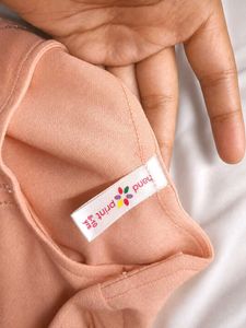 🌸Elegant Peach Blossom Pleated Crop Top🌸 ✨