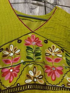 Embroidered Tiered Kurta cum dress