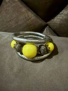 Vibrant Yellow Beaded Bracelet