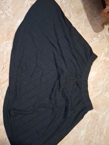 Black Ribbed Maxi Skirt